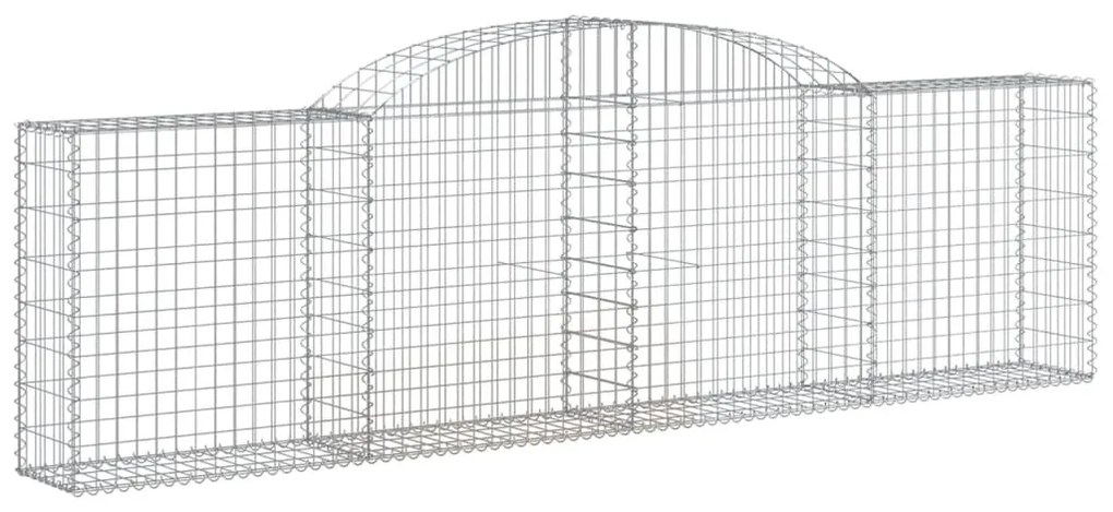 Cestos gabião arqueados 9 pcs 300x30x80/100cm ferro galvanizado