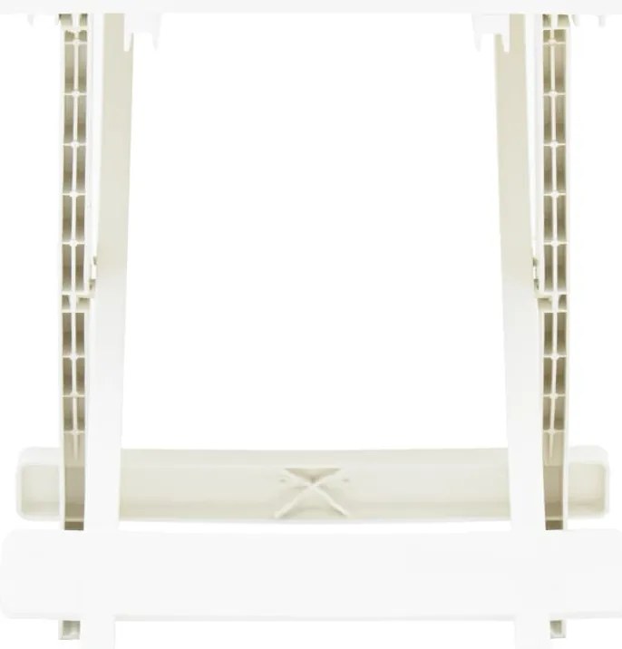 Mesa de jardim dobrável 45x43x50 cm plástico branco