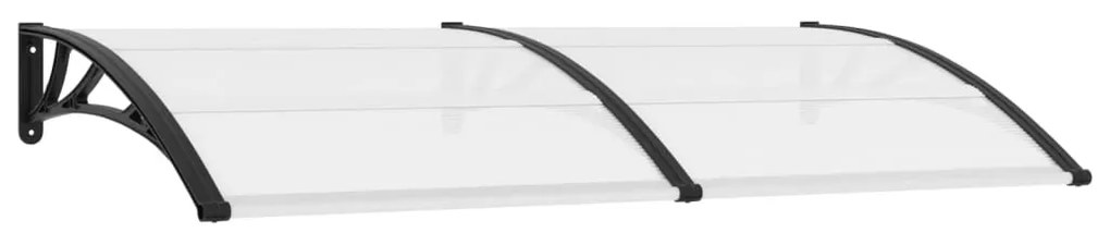 144815 vidaXL Toldo para porta 200x80 cm PC preto e transparente