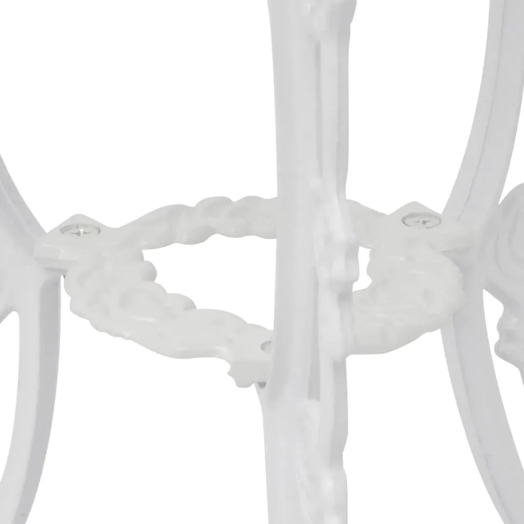 3 pcs conjunto bistrô alumínio fundido branco