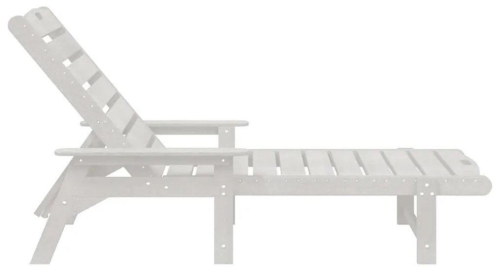 Sofá de Sol Branco 53x162x98.5 cm HDPE