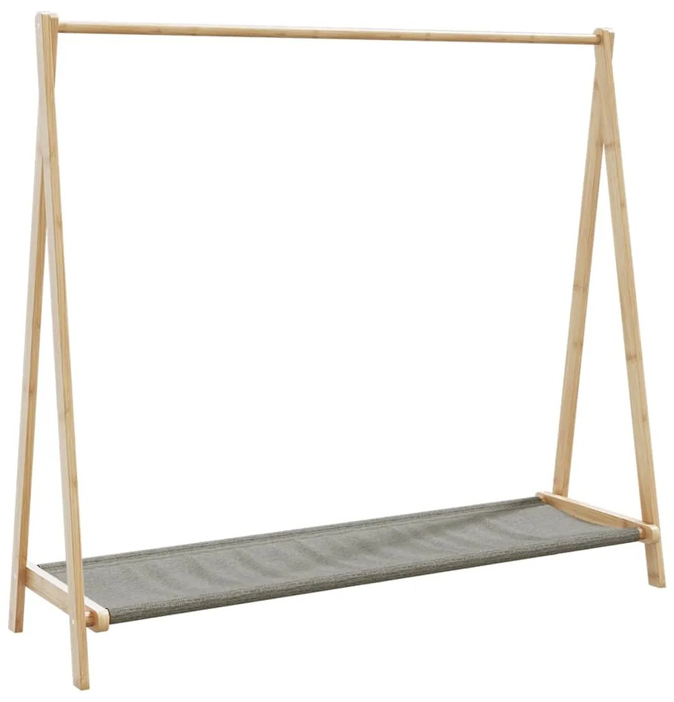 Roupeiro com prateleiras 106x34x102 cm bambu