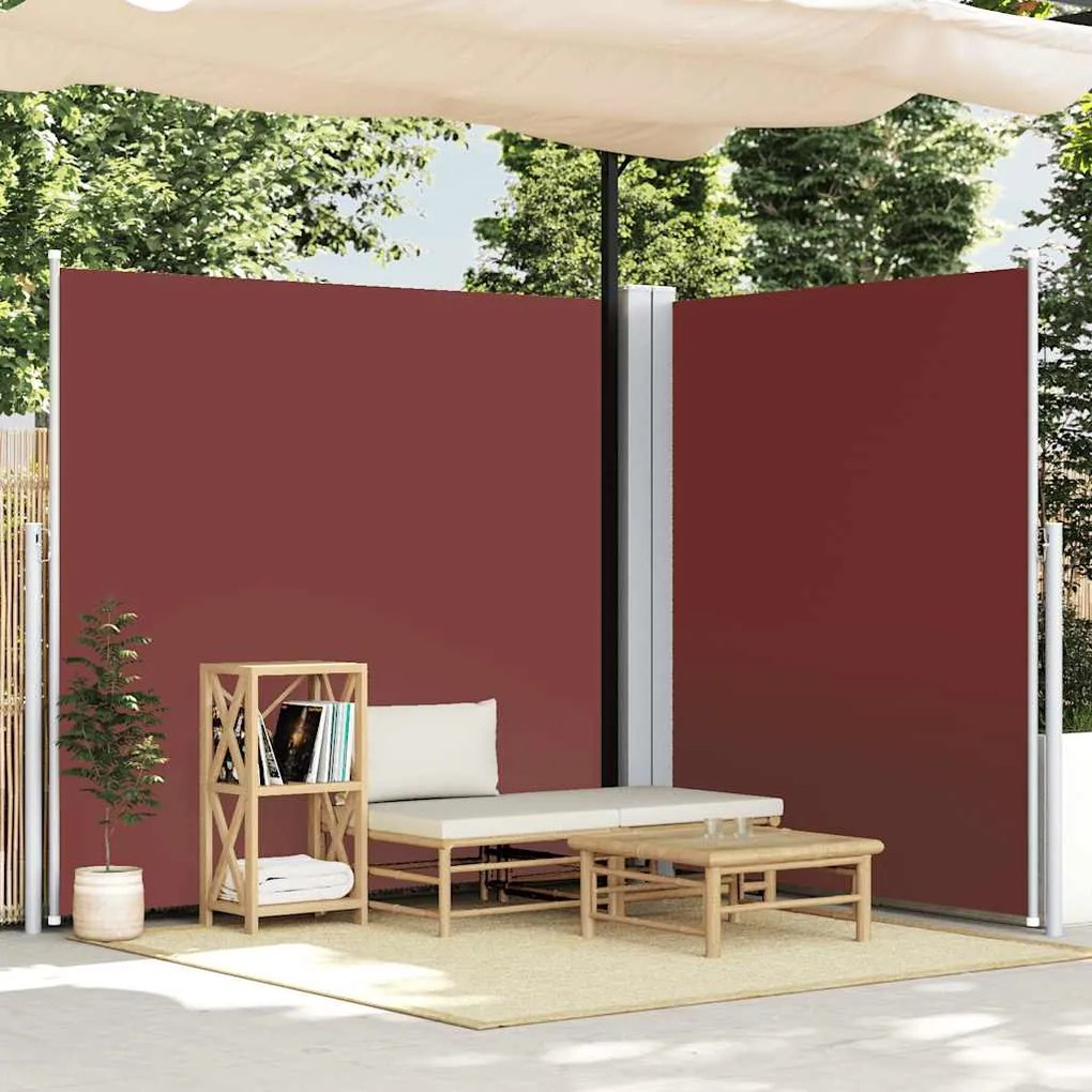 Toldo lateral retrátil 200x600 cm castanho