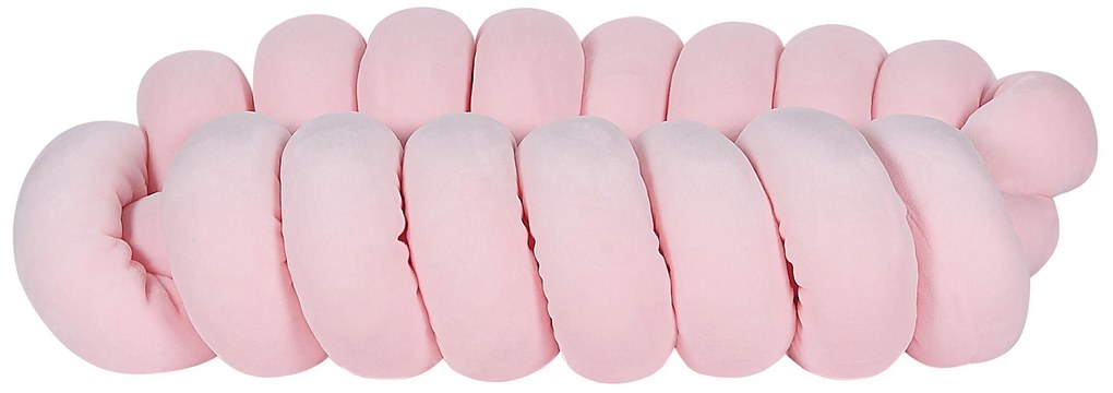 Almofada decorativa com nó rosa 45 x 25 cm PANARA Beliani