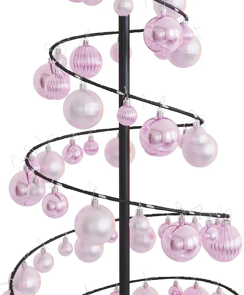 Árvore de Natal LED com Baubles 100 LEDs Branco Quente 150 cm