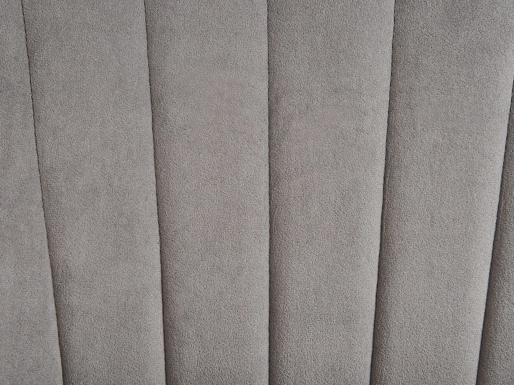 Cadeira de baloiço em veludo cinzento LIARUM Beliani