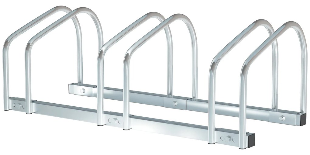 Estacionamento para 3 Bicicletas Suporte de Aço para Estacionar Bicicl