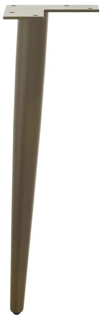 Pés para mesa de centro cônicos 4 peças aço natural 30-31 cm aço