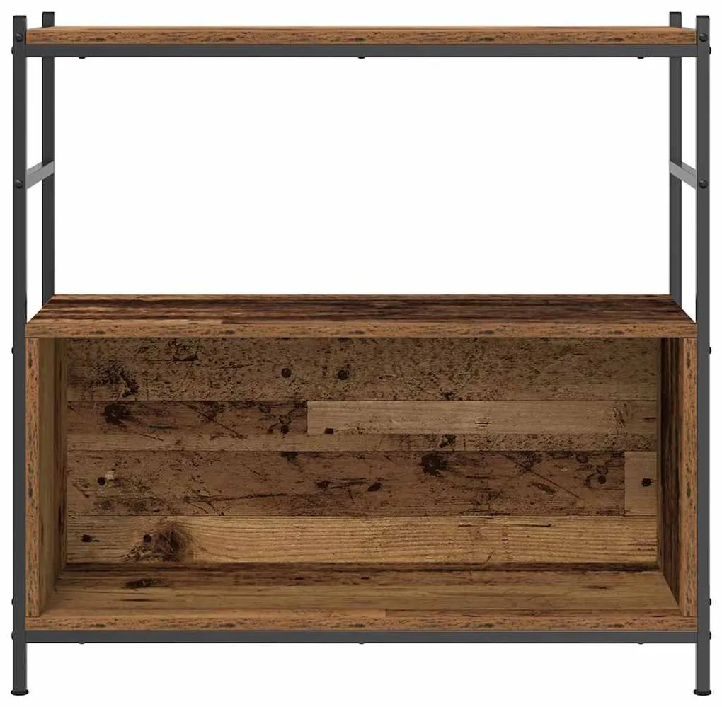 Estante de Livros vidaXL Carvalho Fumado 80x30x78,5 cm Madeira de Enge
