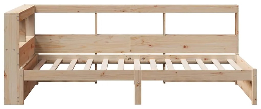 Cama com estante sem colchão 75x190 cm pinho maciço