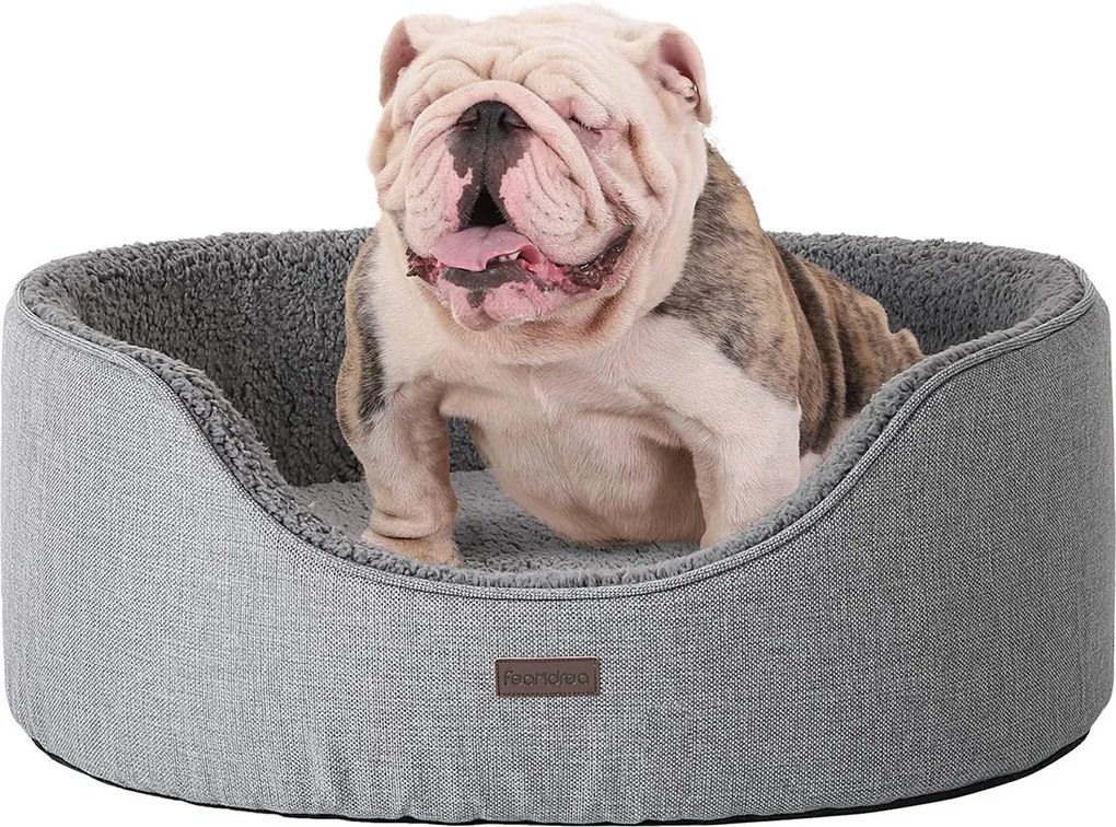 Cama para cães lavável 73 x 60 x 27 cm cinzento