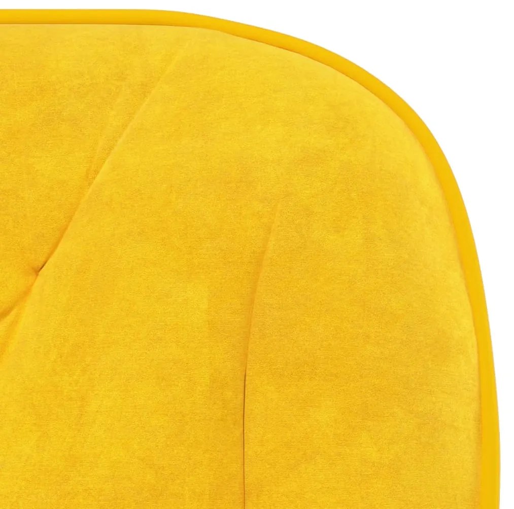 Cadeiras de jantar 2 pcs veludo amarelo