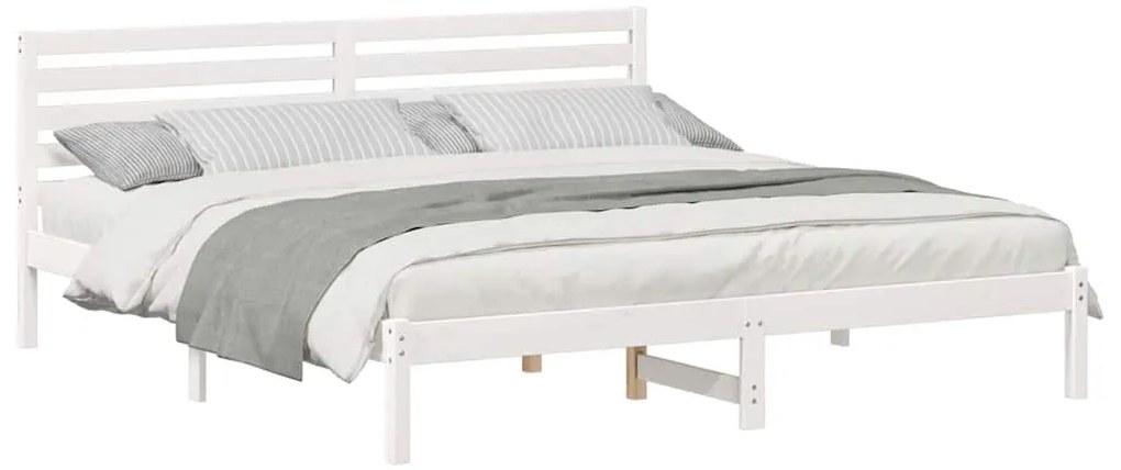 Estrutura da Cama com cabeceira Branco 180 x 200 cm