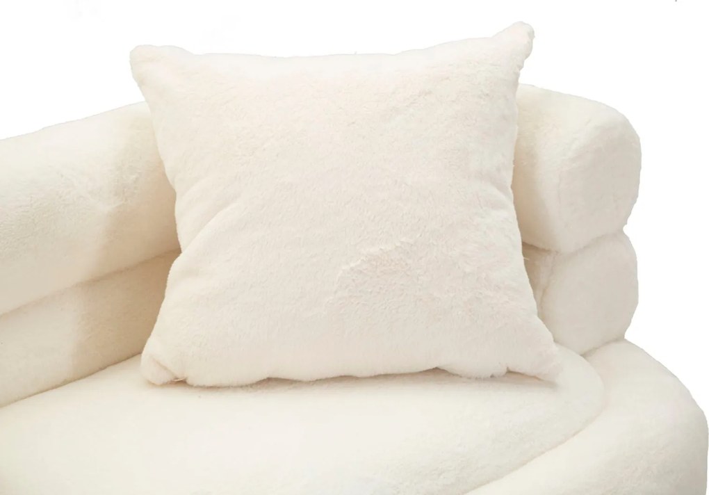 Sofá Glam Soffy Plus de 2 Lugares em Pelo Sintético – 133x68x69 cm – B