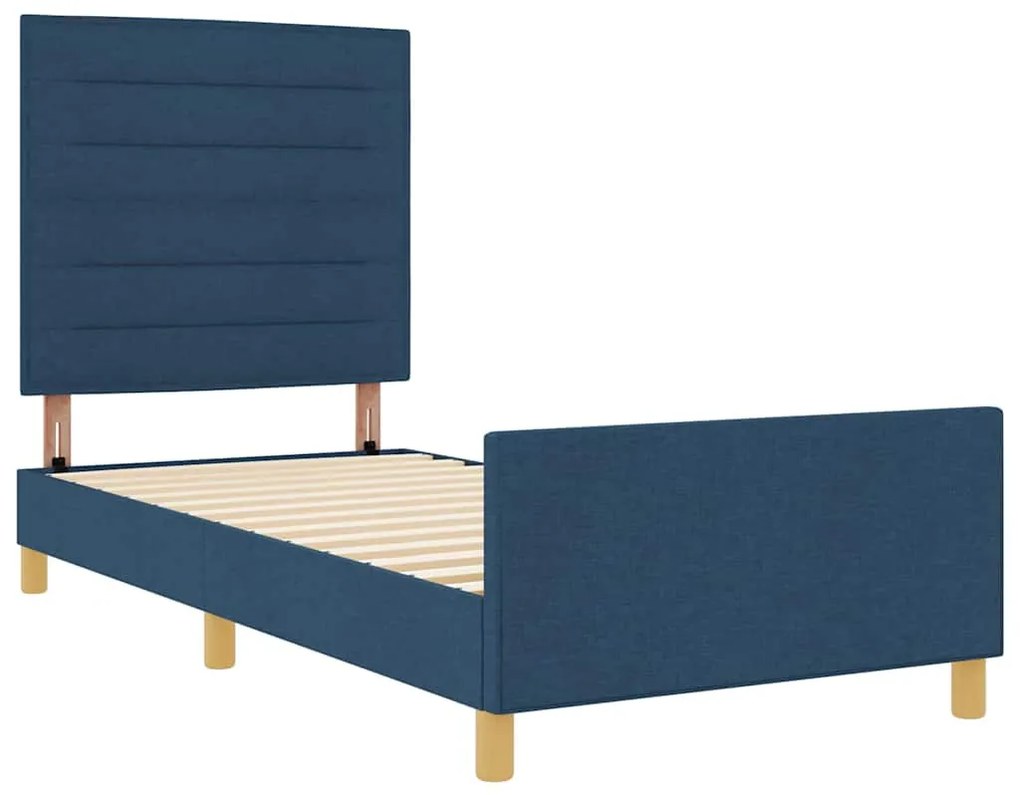 Cama vidaXL Azul 90x190 cm Tecido