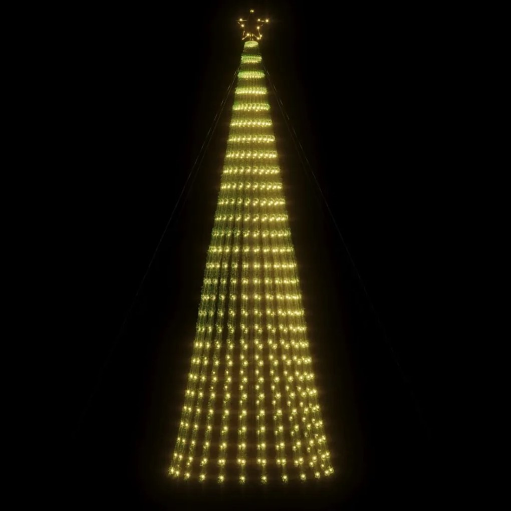 Árvore de Natal luminosa em cone 688 LEDs 300 cm branco quente