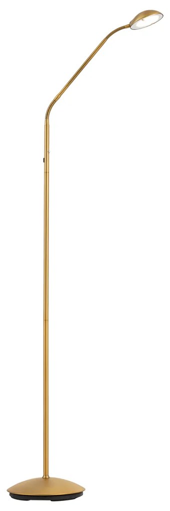 Candeeiro de pé moderno bronze com LED regulável em 3 níveis recarregável - Waldorf Moderno