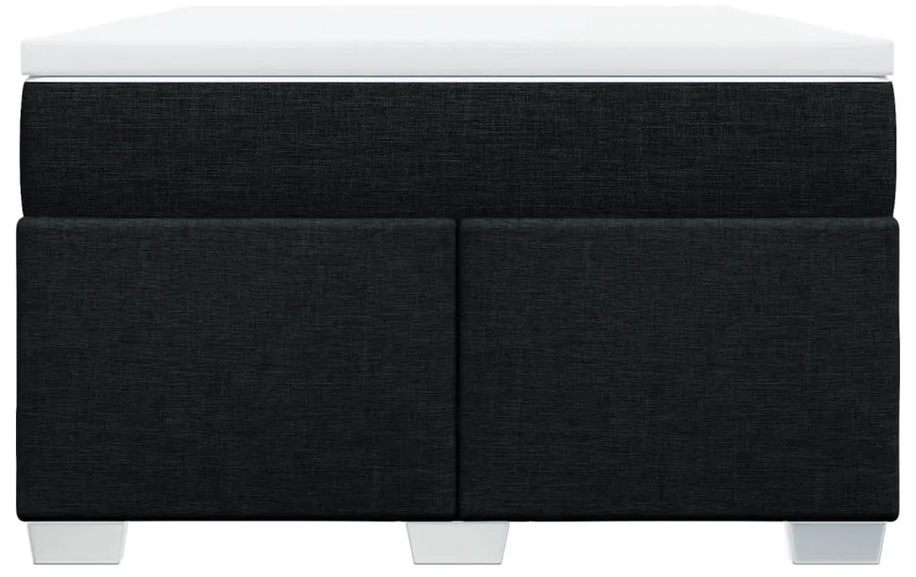 Cama boxspring com colchão 120x190 cm tecido preto