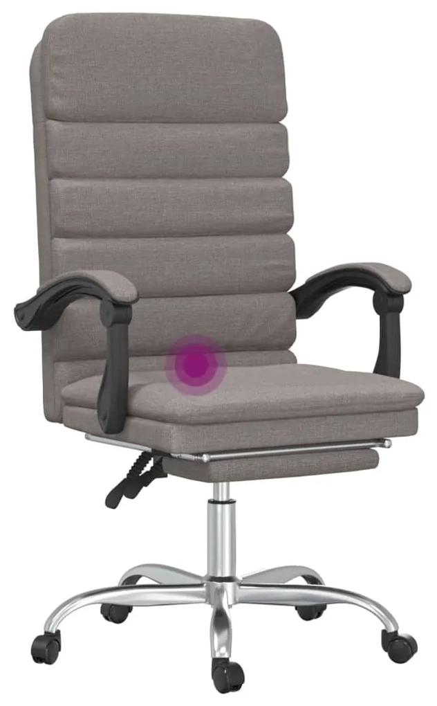 Cadeira de escritório reclinável de massagens cinza-acastanhado