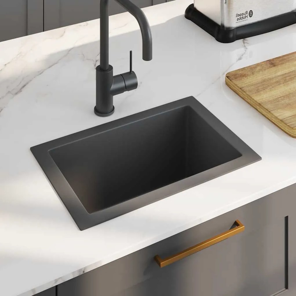 Lava-louça de cozinha artesanal aço inoxidável preto