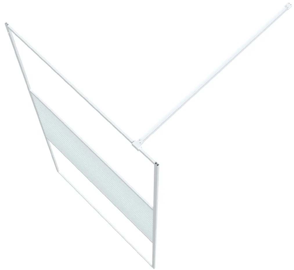 Divisória de chuveiro branco 100x195 cm vidro ESG transparente