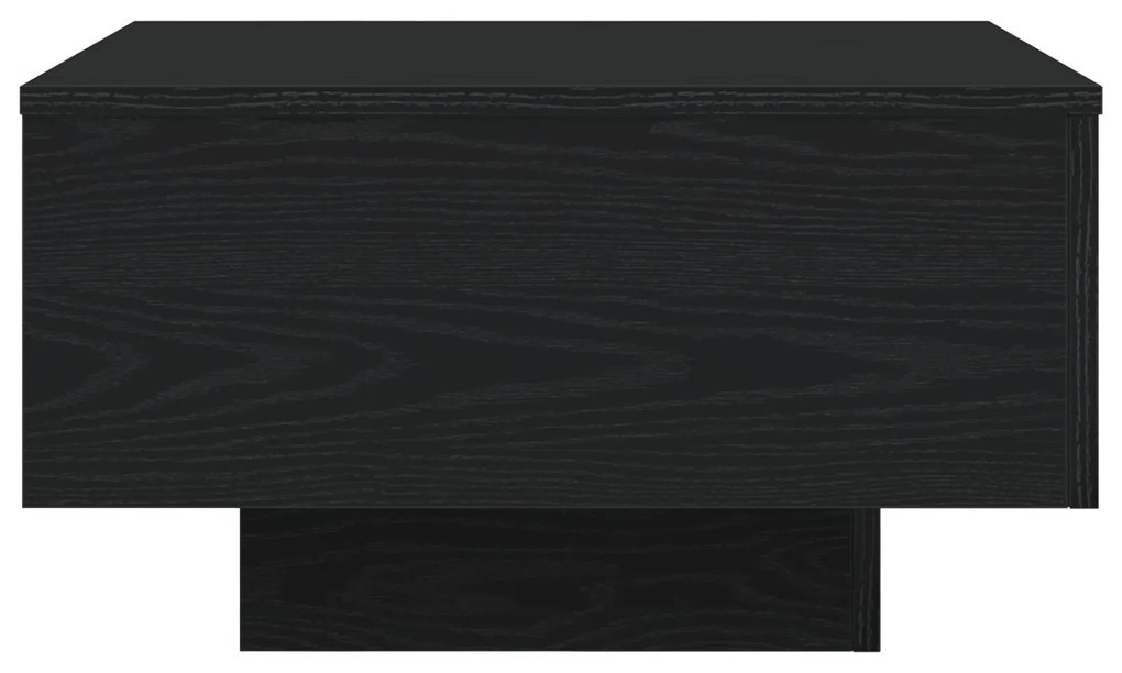 Mesa de Centro vidaXL com Luzes LED Carvalho Preto 55x55x31 cm