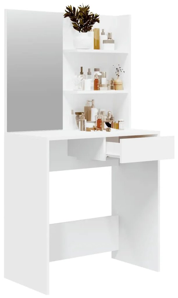 Toucador com espelho 74,5x40x141 cm branco