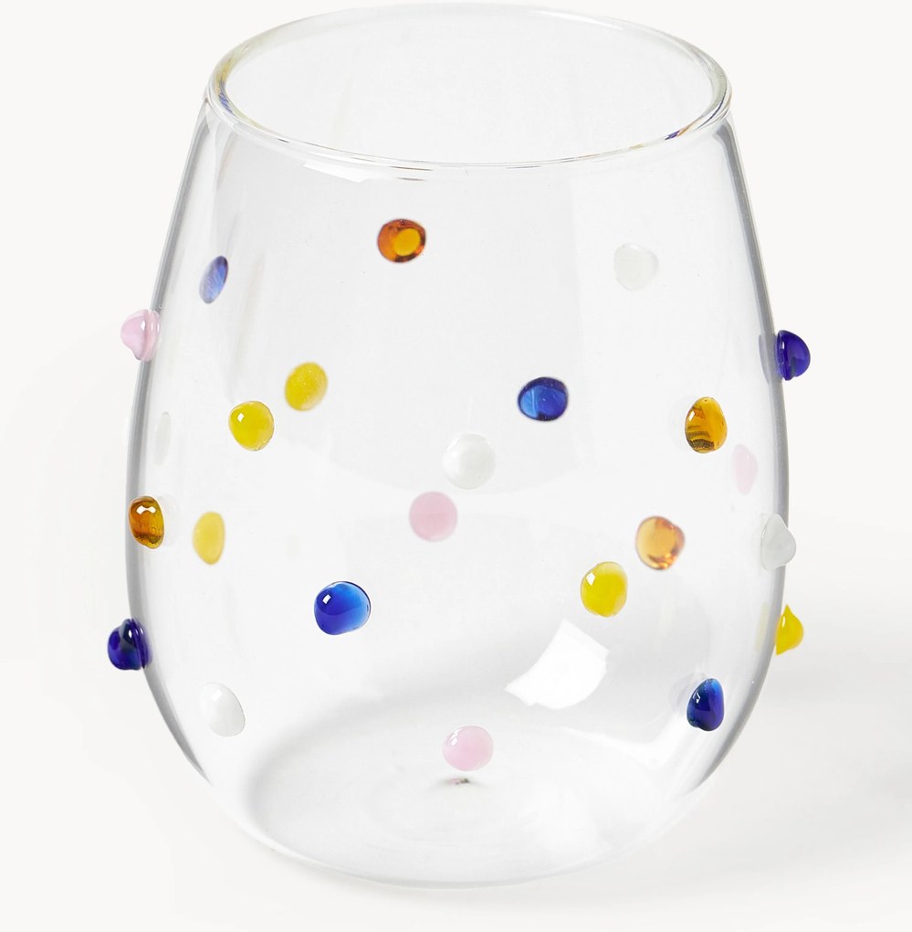 Copos artesanais em vidro borossilicato Perli, conjunto de 4