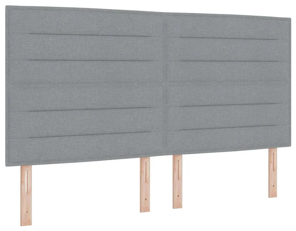 Estrutura de Cama vidaXL Cinza Claro 180x200 cm Tecido