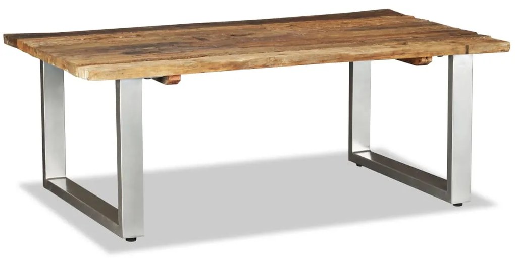 Mesa de centro 100x60x38 cm madeira reciclada maciça