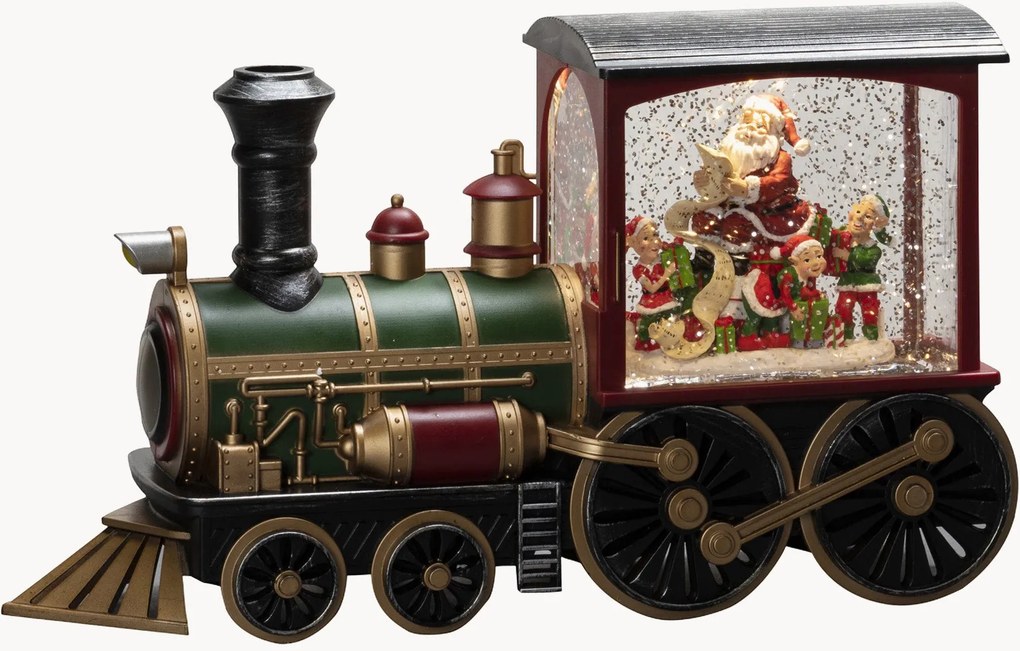 Decoração de Natal LED com temporizador Locomotive With Santa