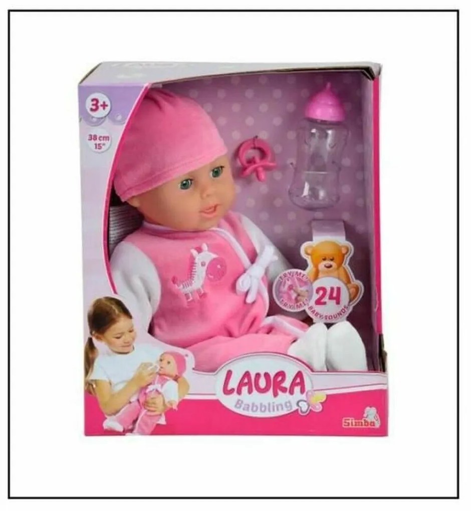 Nenuco com Acessórios Smoby Laura Talking Baby 38 cm + 2 Anos