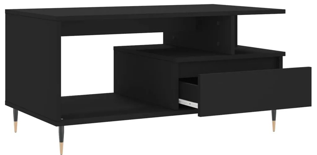 Mesa de centro 90x49x45 cm derivados de madeira preto