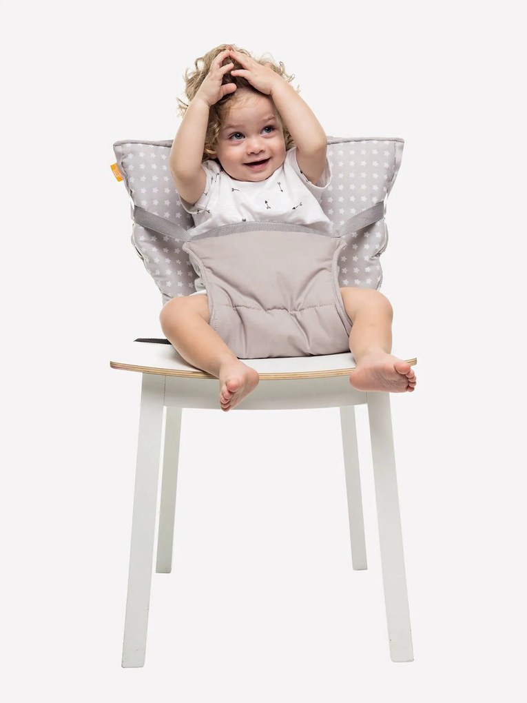 Assento elevatório BABYTOLOVE, cadeira nómada cinzento medio estampado