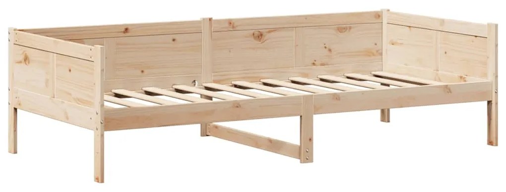 Conj. de sofá-cama e banco com telhado 80x200 cm pinho maciço