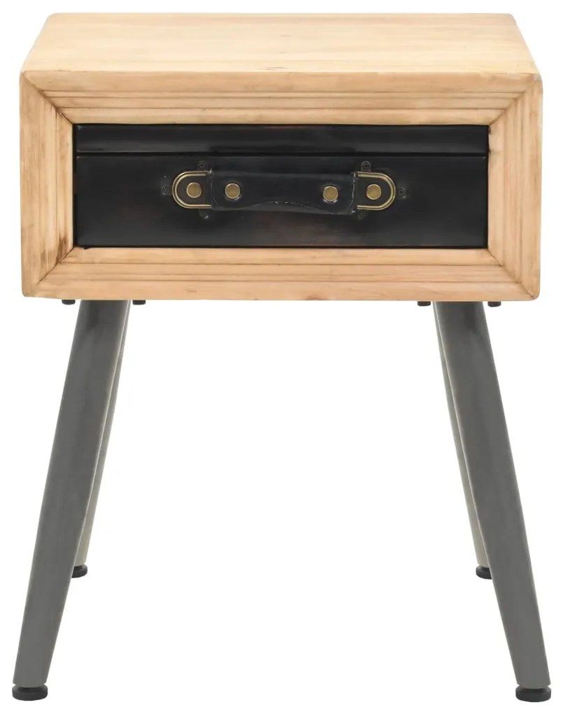 Mesa-de-cabeceira madeira de abeto maciça 43x38x50 cm