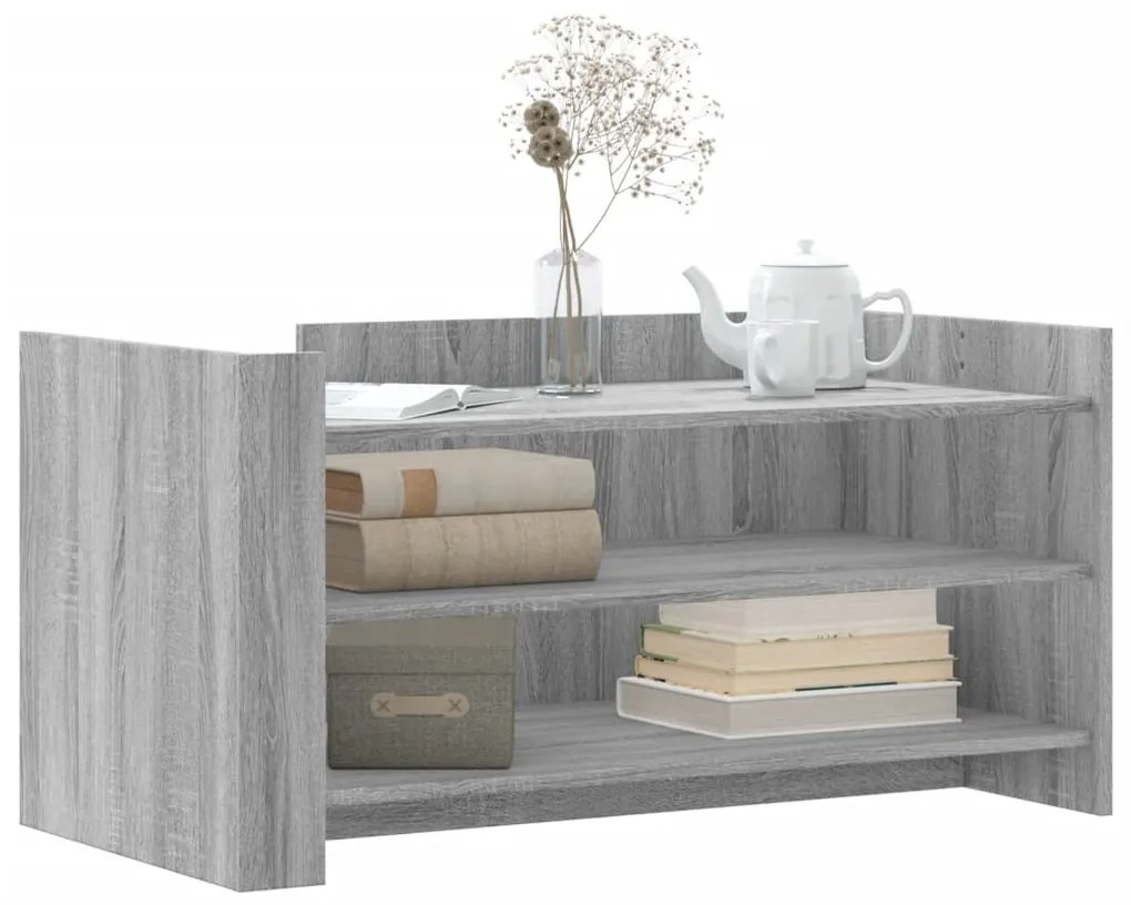 Mesa de centro 100x50x50cm derivados de madeira cinzento sonoma