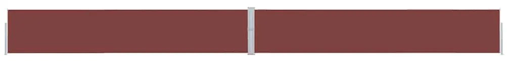 Toldo lateral retrátil para pátio 170x1200 cm castanho