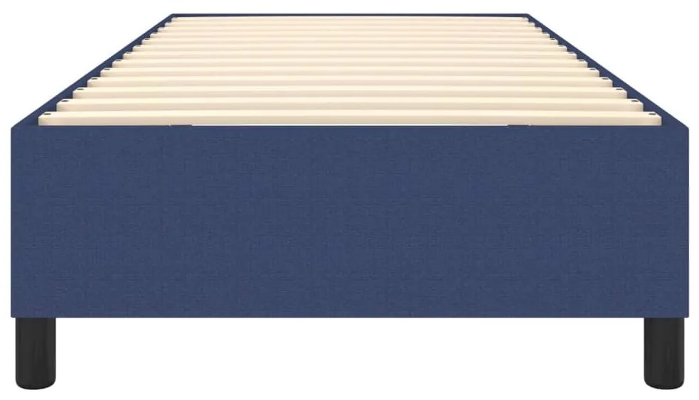 Estrutura de cama sem colchão 90x190 cm tecido azul