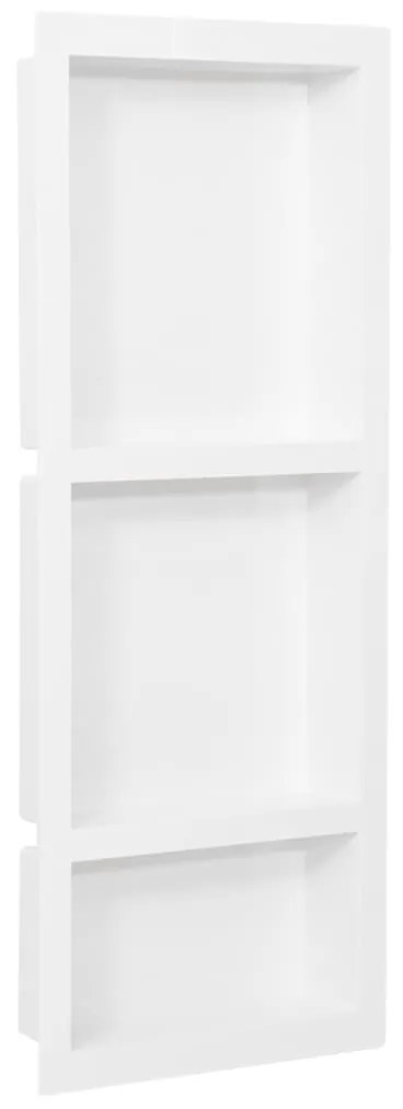 151399 vidaXL Habitáculo chuveiro c/ 3 compartimentos 41x99x9 cm branco mate