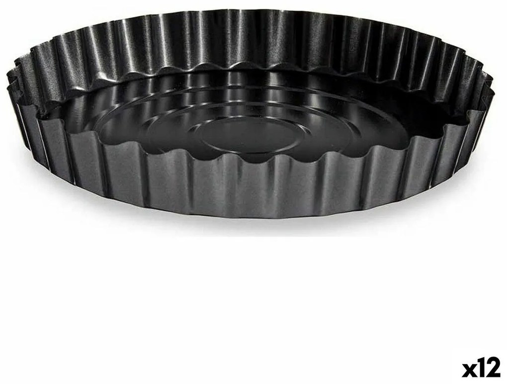 Molde para o Forno Ø 28 cm Metal Cinzento escuro Aço com carbono (12 Unidades)