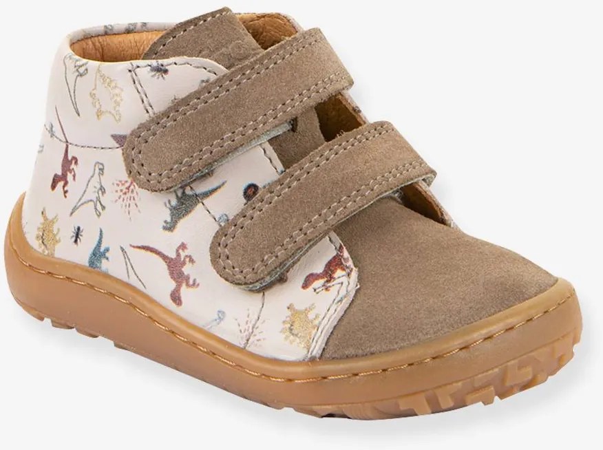 Sapatos de primeiros passos barefoot com padrão Froddo para bebé bege