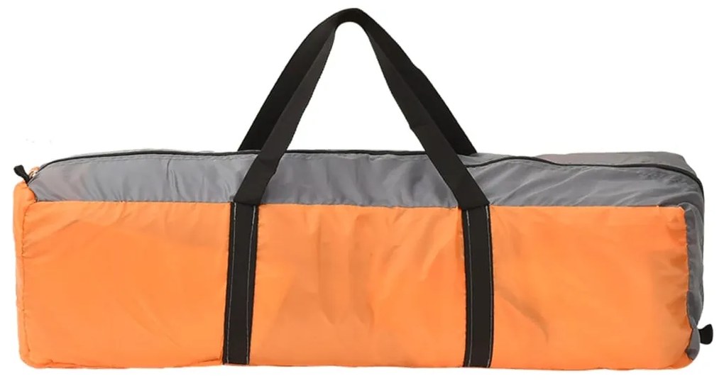Tenda festas LED 4 paredes laterais 3,6x3,6x2,3 m cinza/laranja