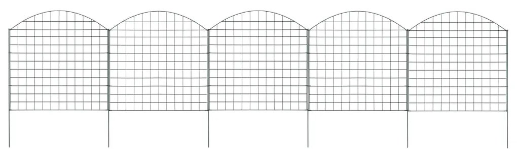 Conj. painéis de vedação arqueados p/ jardim 77,5x78,5 cm verde