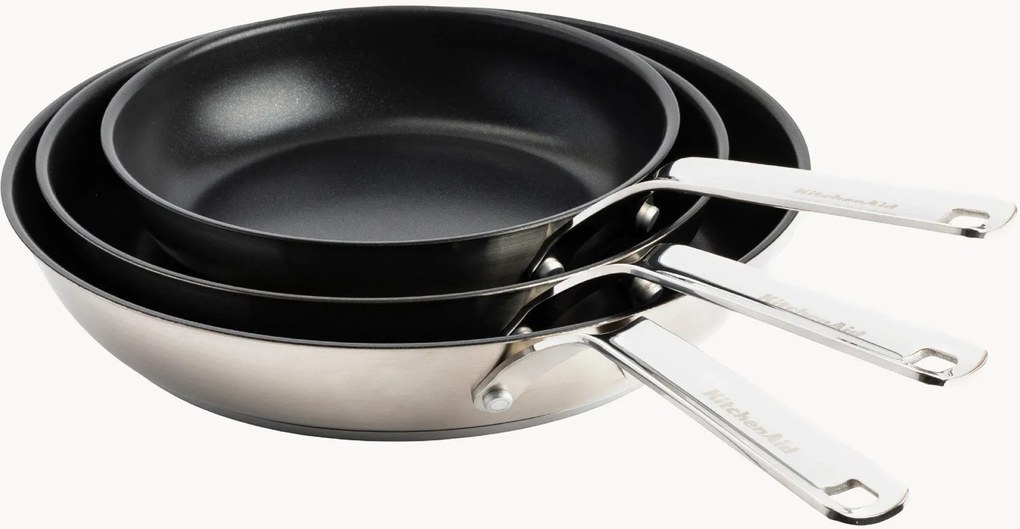Frigideiras com revestimento antiaderente Kitchenaid, conjunto de 3