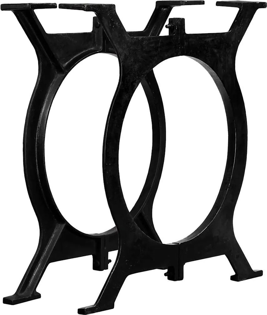 Pernas p/ mesa de jantar 2 pcs estrutura em O ferro fundido