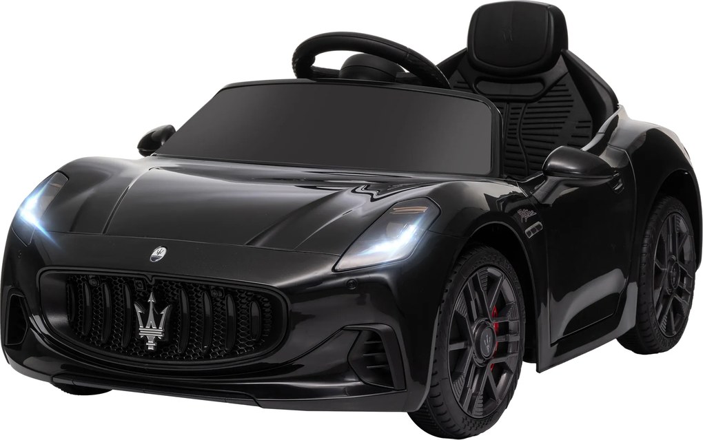 Carro elétrico para crianças com licença Maserati Gran Turismo Folgore, 12 V com comando à distância, para crianças dos 3 aos 5 anos, preto