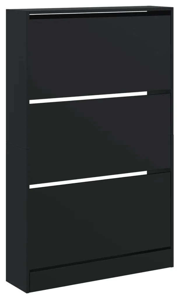 Sapateira 80x21x125,5 cm derivados de madeira preto