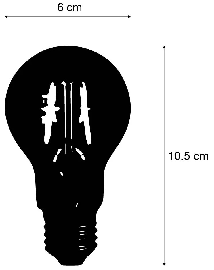 Conjunto de 5 Lâmpada LED E27 filamento A60 2W 210 lm 2200K