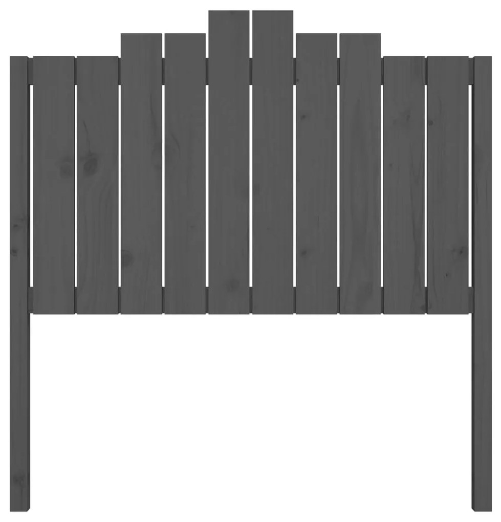 Cabeceira de cama 106x4x110 cm pinho maciço cinzento